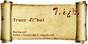 Tresz Ábel névjegykártya